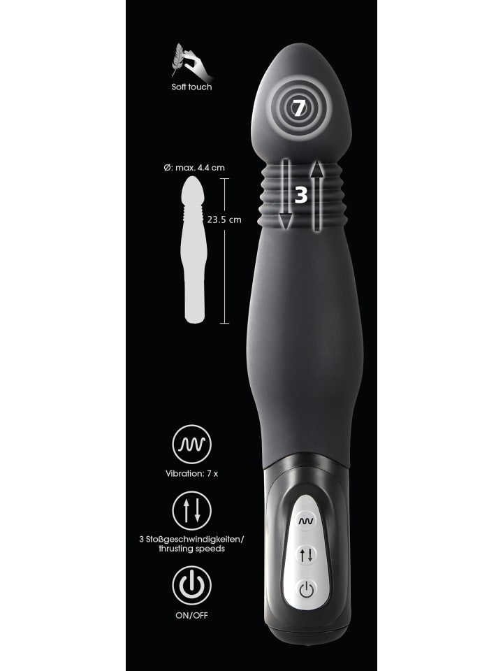 You2Toys Analplug mit Stoßfunktion Thrusting Anal Vibe in schwarz günstig kaufen 23,5