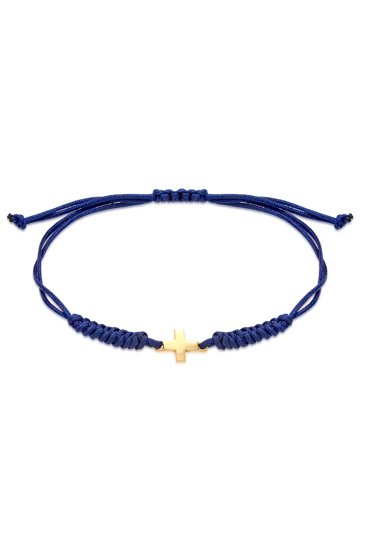 ELLI  Armband Kinderkreuz Nylon-Bändchen Kommunion 925 Silber