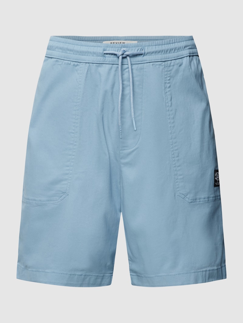 Bermudas mit Label-Patch in hellblau