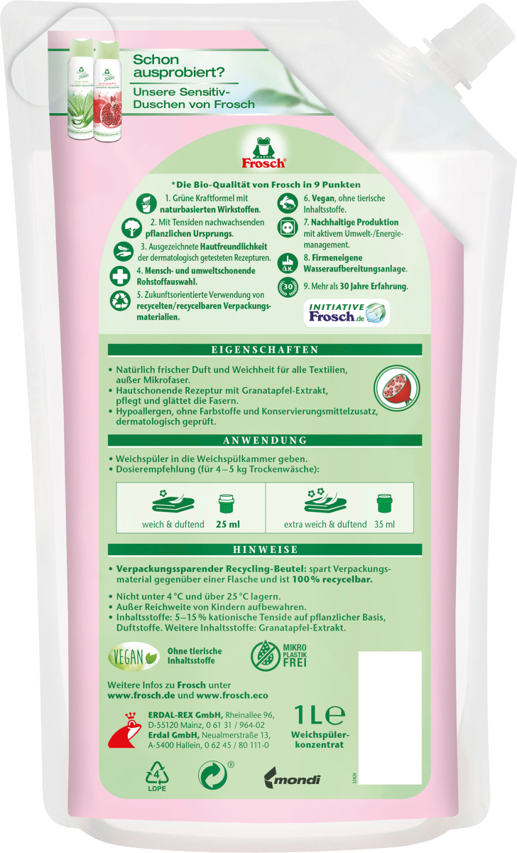 Weichspüler Granatapfel 40 Wl, 1 l