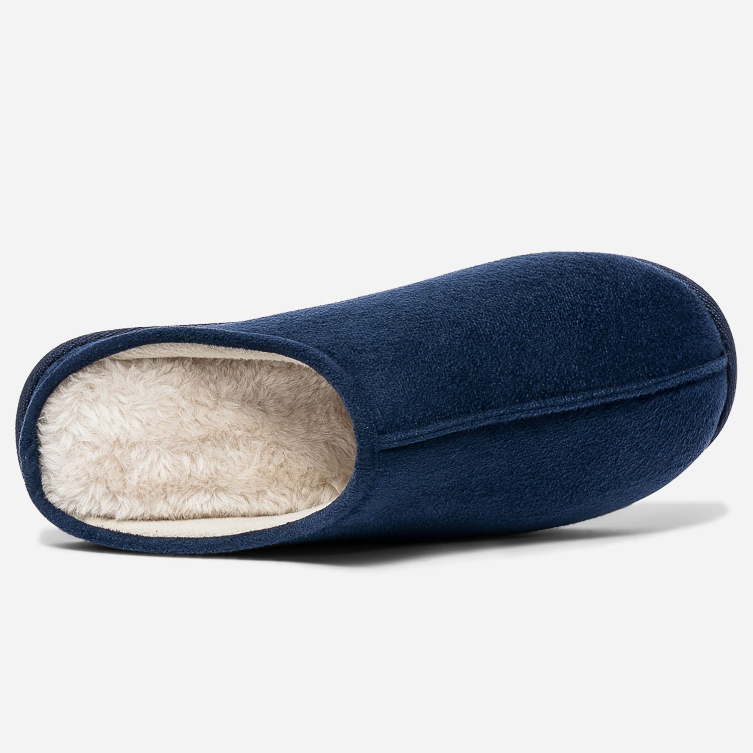Chausson-mule marine fourré