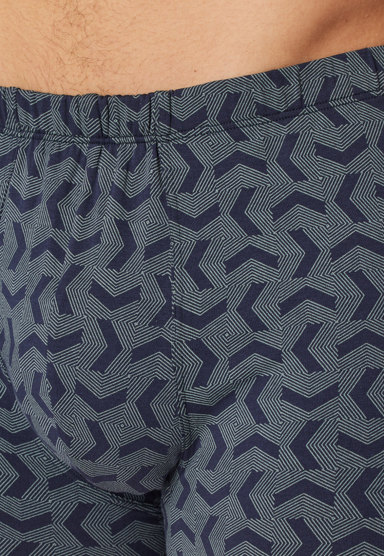 Shorts 3er-Pack Organic Cotton dunkelblau gemustert - 95/5