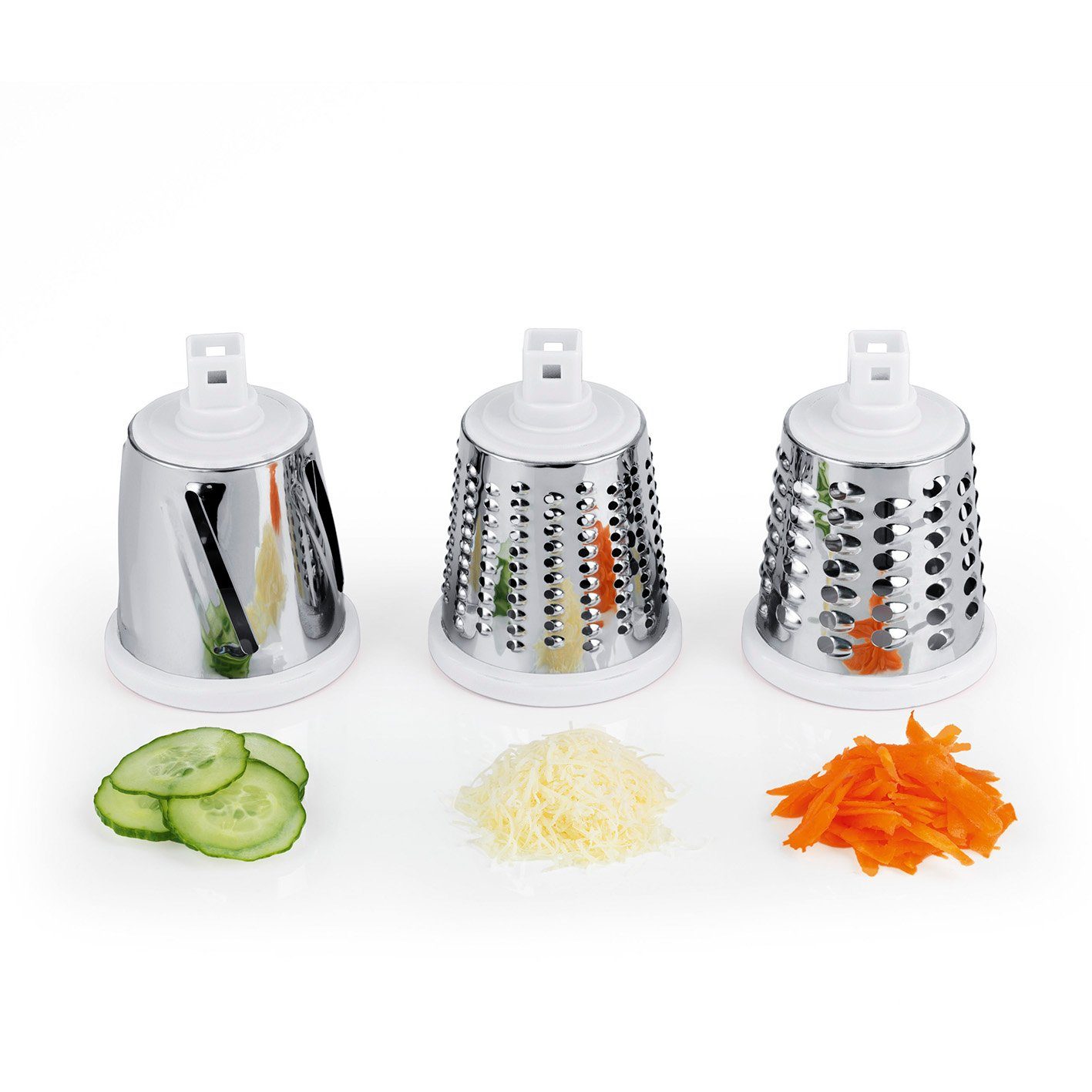 MAXXMEE Allesschneider MAXXMEE Multi-Schneider Spin Slicer 6-tlg. weiß