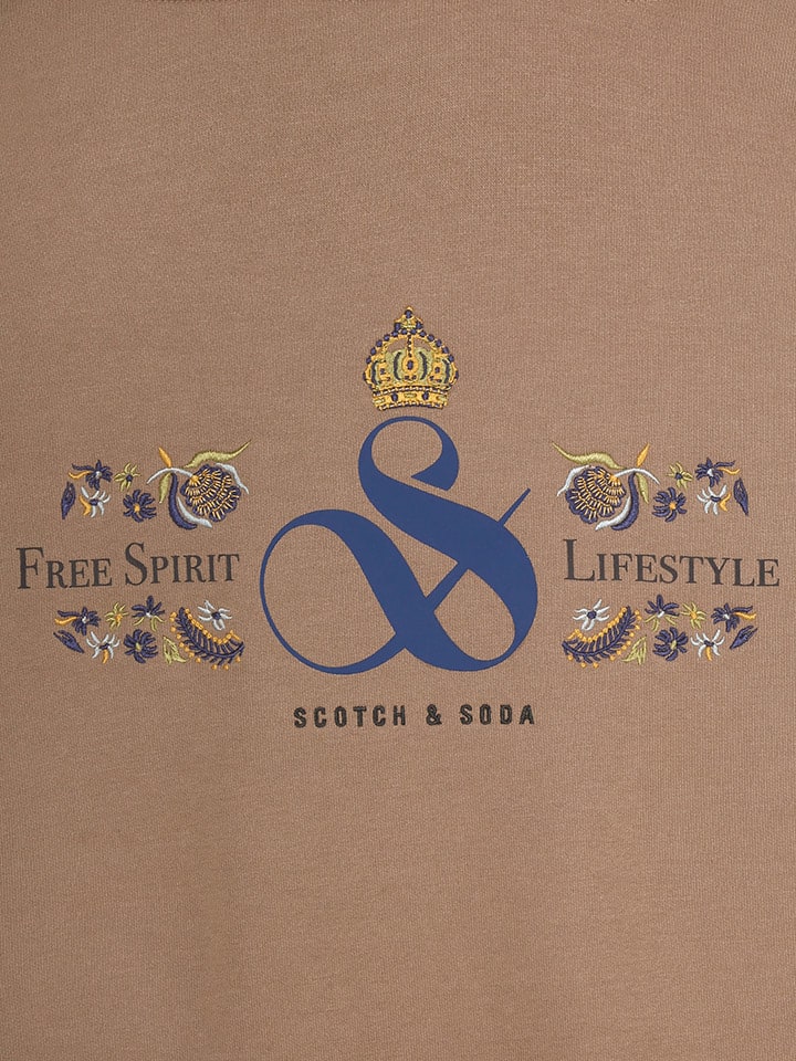 Scotch & Soda Hoodie in Hellbraun günstig kaufen