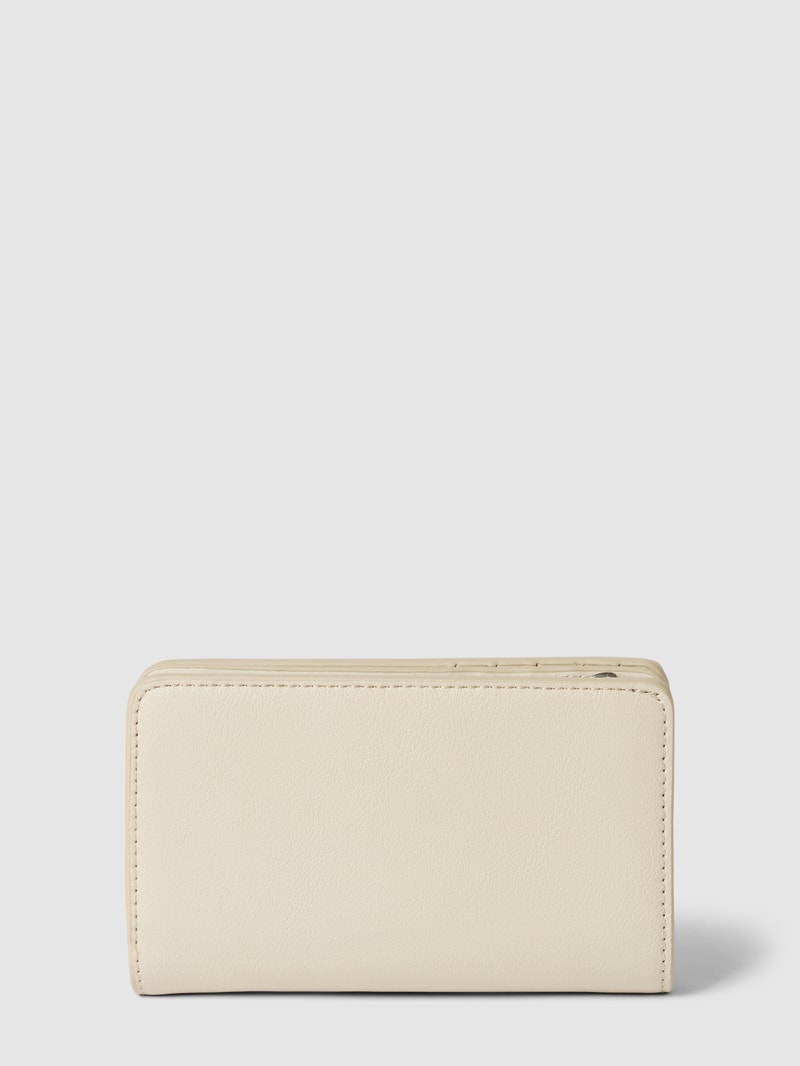 Portemonnaie mit Label-Detail Modell 'FRENCH' in beige