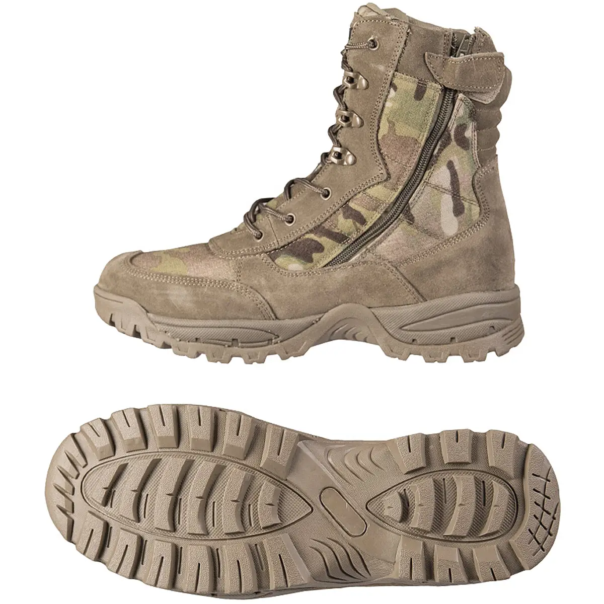 Tactical Boot YKK Zipper multicam