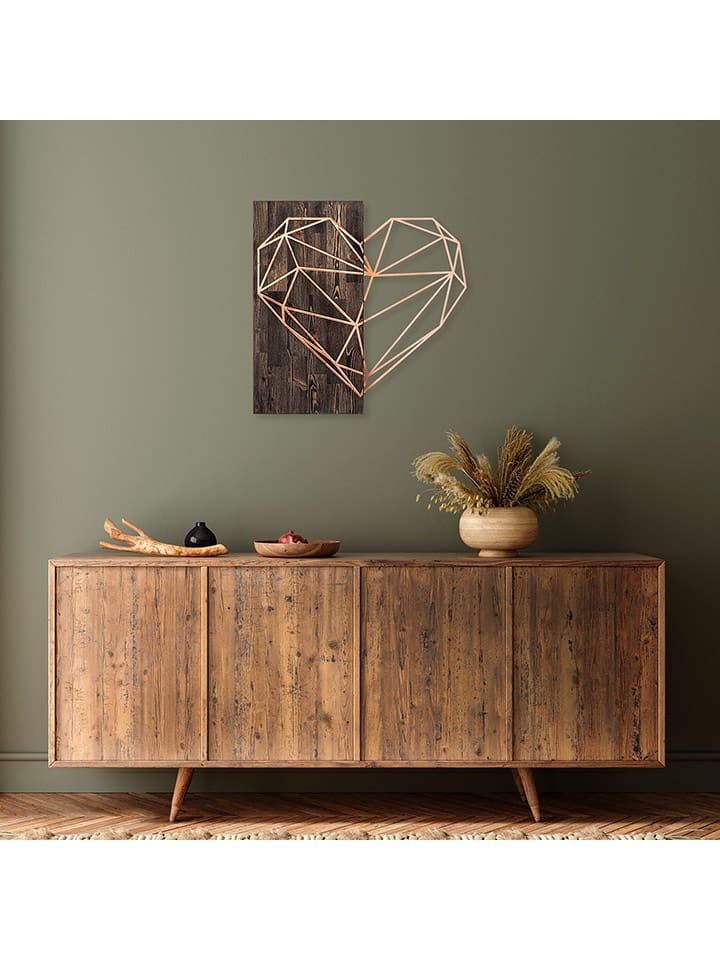 wall addiction Wanddekoration in Braun/ Gold günstig kaufen 58x58 cm