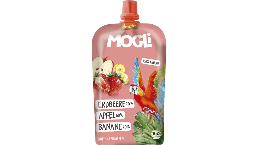 MOGLi Bio Quetschie Erdbeere Banane 120 g
