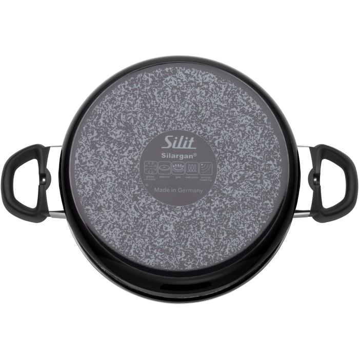 Silit Silargan® Modesto Kochtopf mit Deckel, 24 cm, Black