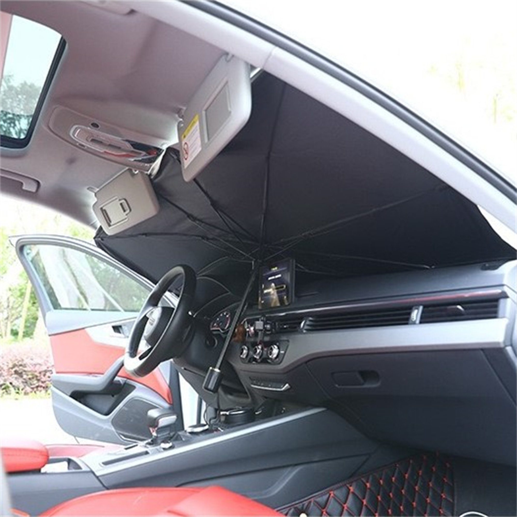 flowgoer Frontscheibenabdeckung SUV-Auto-Windschutzscheiben-Sonnenschutz-Sonnenschirm
