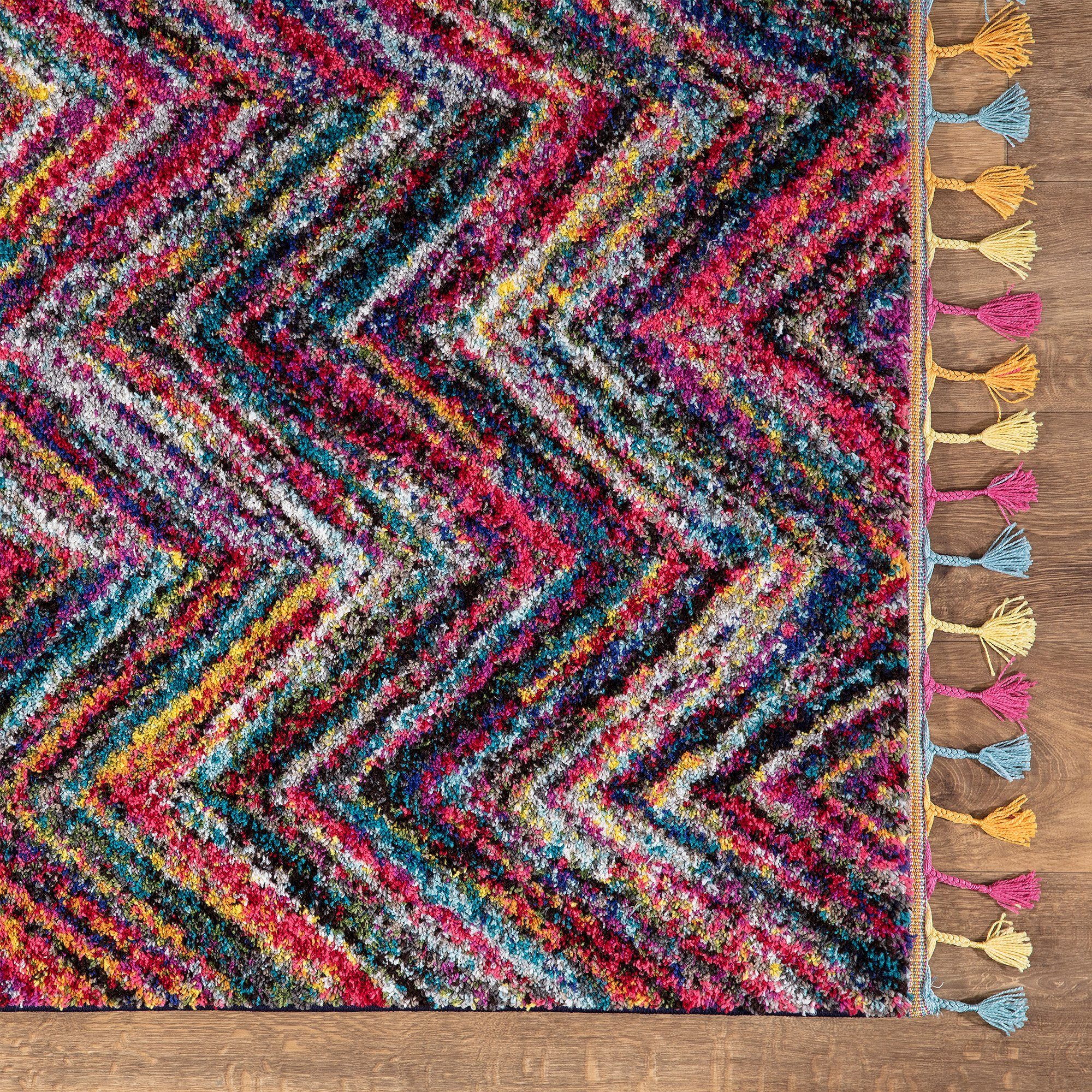 Orientteppich MARAKESH 0938A, TEPPIA, rechteckig, Höhe: 20 mm, Kurzflor Teppich Rutschfest Bunt Küchenteppich