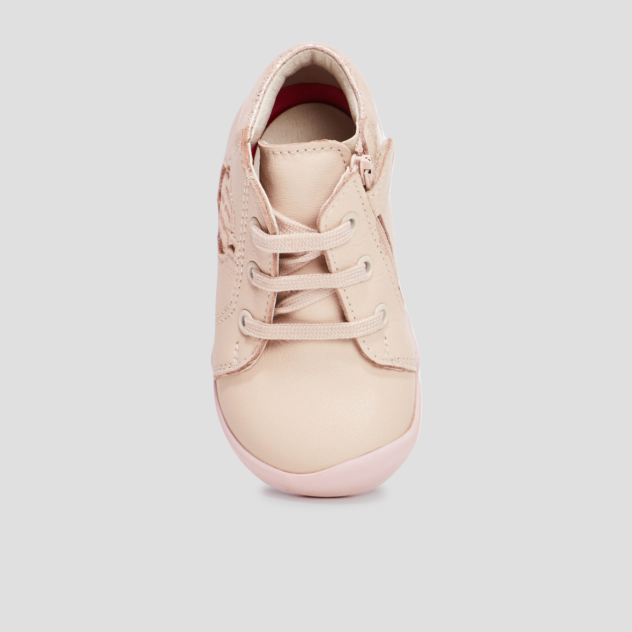 Bottillons en cuir Kickers Waouk rose bébé fille | La Halle