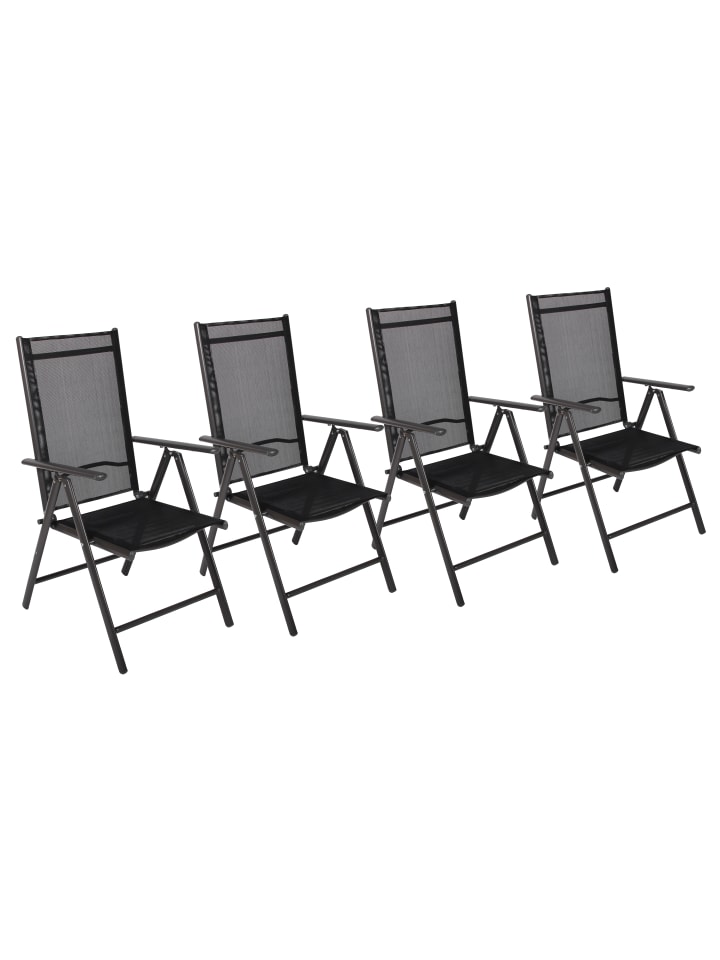 VCM  Aluminium Gartenstuhl Hochlehner Klappstuhl in Anthrazit günstig kaufen onesize