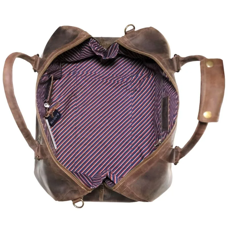 Buckle & Seam Leder Weekender Willow - Braun \/ Stripes