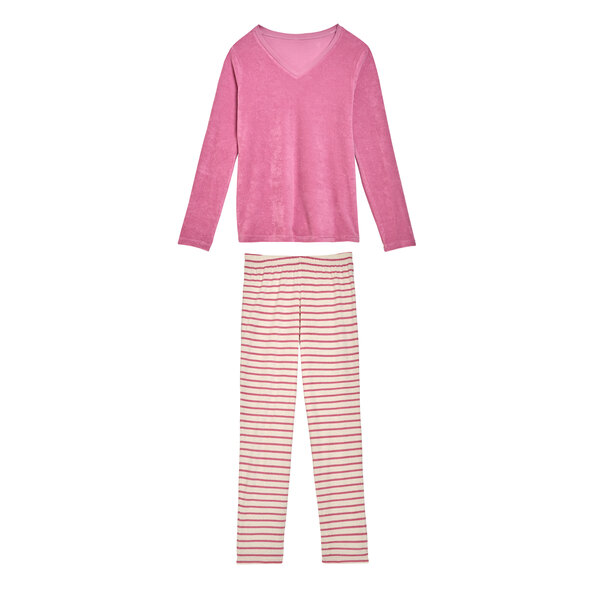 Damen Frottee Pyjama, lila