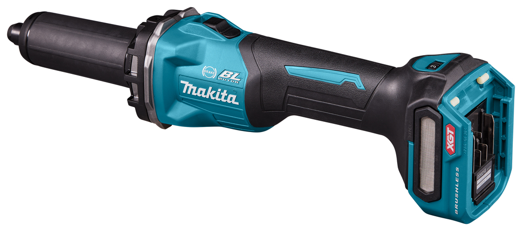 Makita GD001GZ XGT 40V Max bezprzewodowa szlifierka prosta z blokadą wyłącznika, bez akumulatora i ładowarki, w pudełku