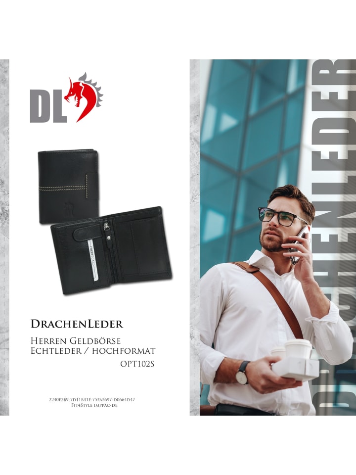 DrachenLeder Portemonnaie Leder Herren Geldbörse Serie Daniel günstig kaufen onesize