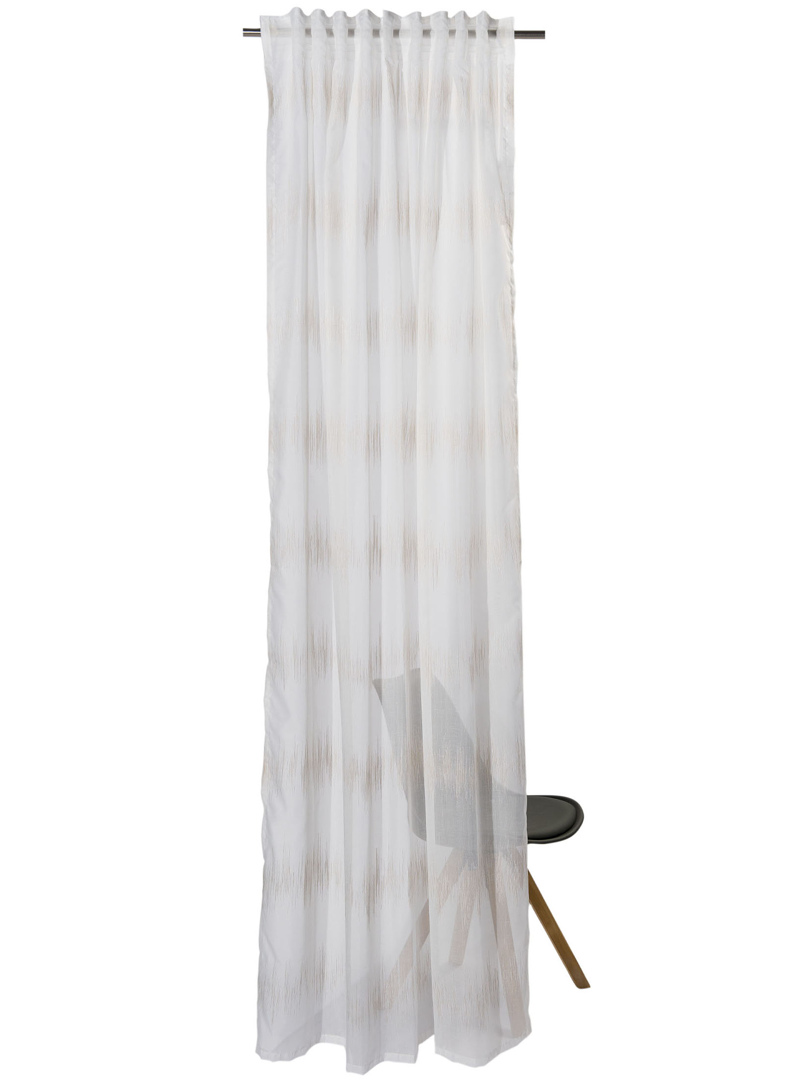 Ella Vorhang mit Gardinenband, Beige