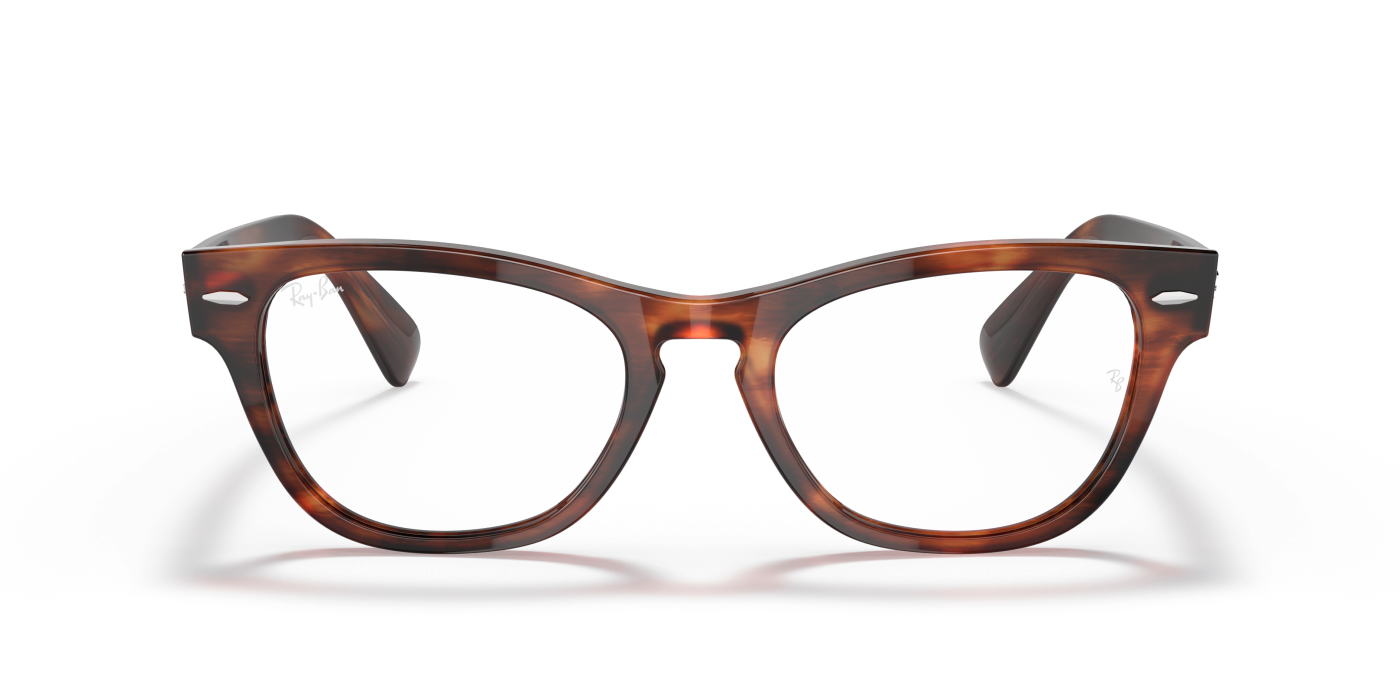 LARAMIE OPTICS - Ochelari de soare cu dungi Havana lucioși