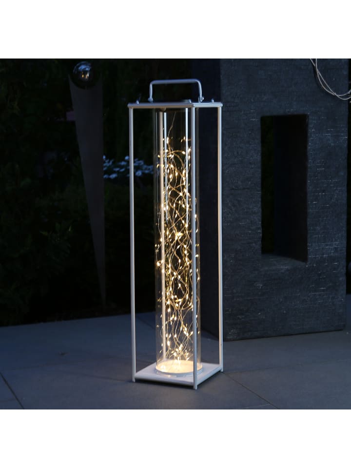 MARELIDA LED Solar Laterne mit Drahtlichterkette h: 79cm in weiß günstig kaufen onesize