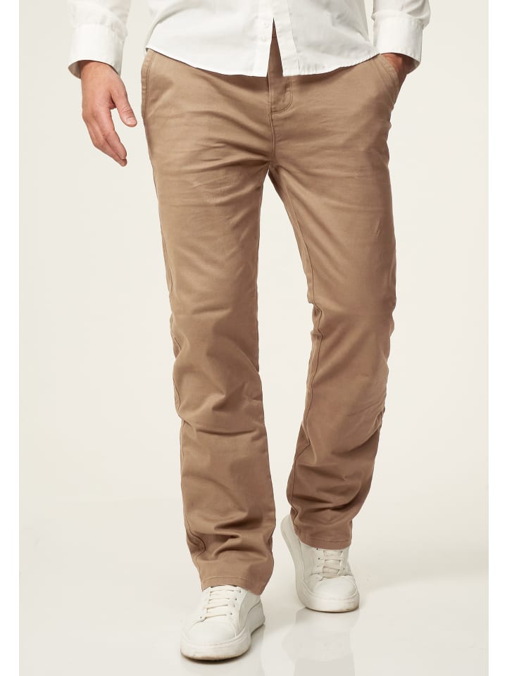 DAILY COTTON Chinohose - DCDAVIE Chino Hose Jeans Stoffhose Straight-Fit in Beige günstig kaufen