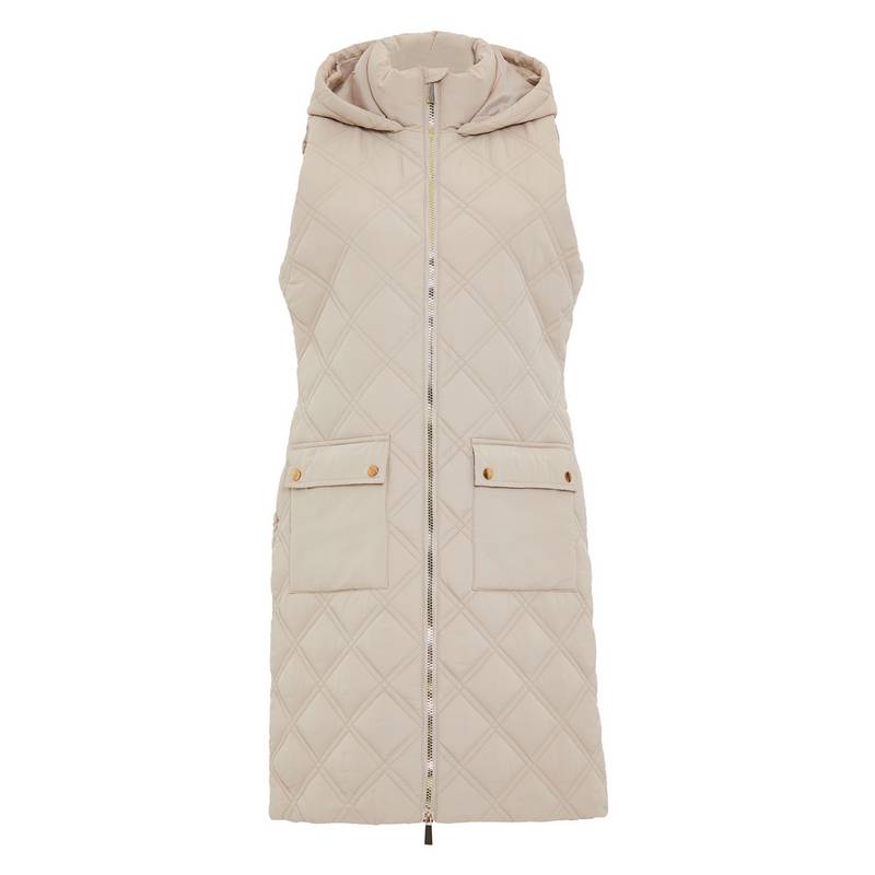 Threadbare THB Maggie Diamond Quilted Gilet Longweste Damen