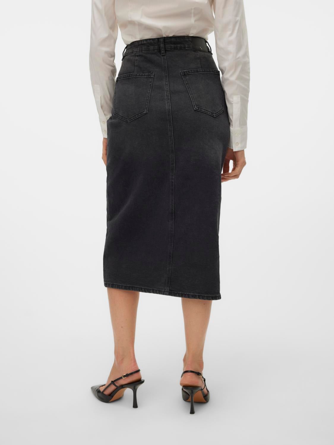 VMVERI Hohe Taille Langer Rock