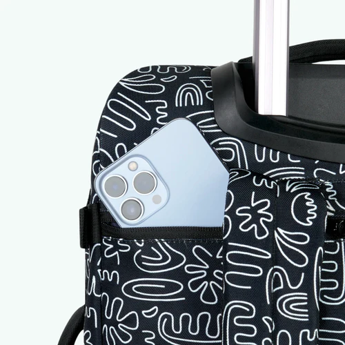 Small 2-wheel soft suitcase, Amiens, black