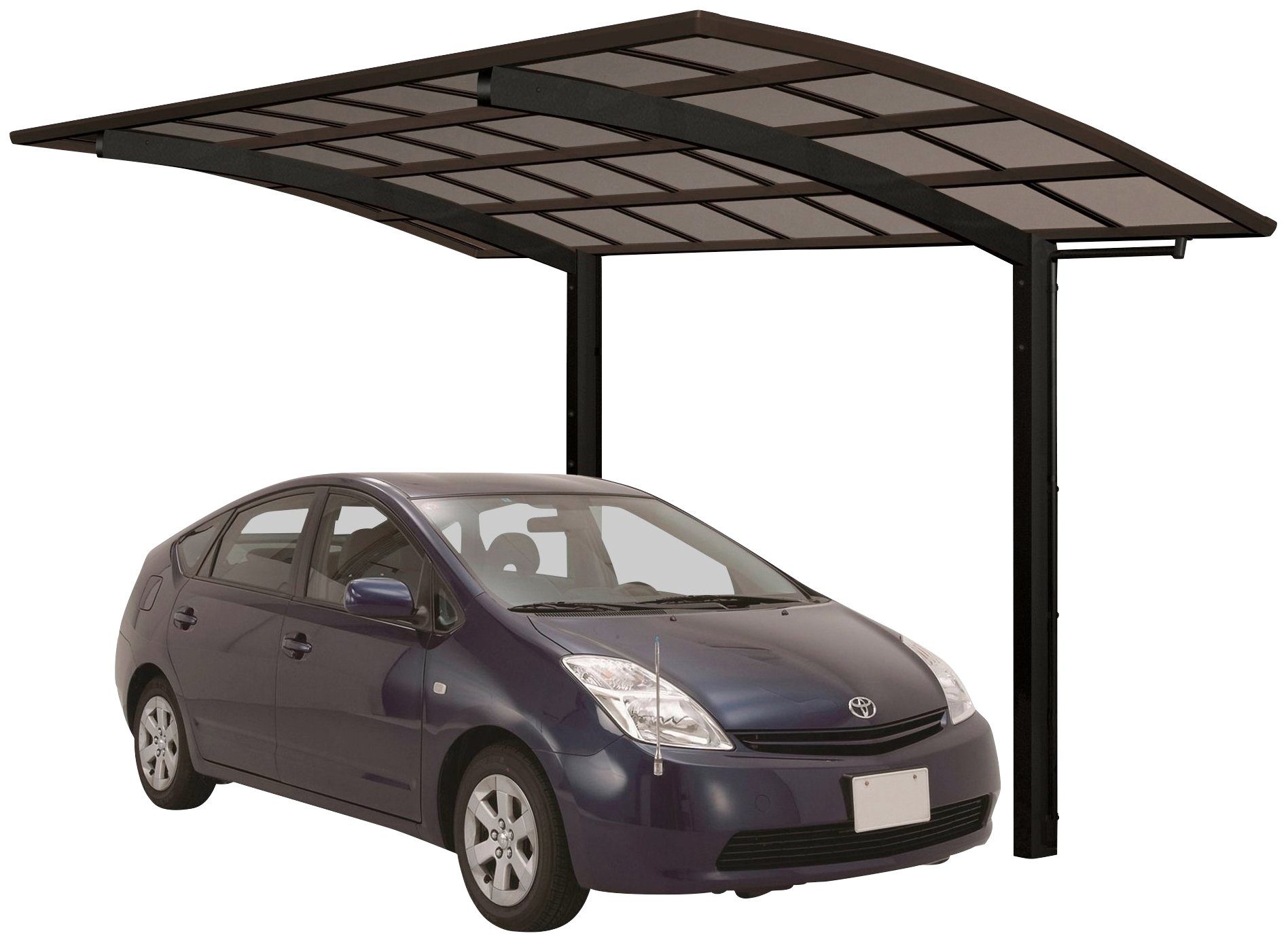 Ximax Einzelcarport Portoforte Typ 60 Standard-schwarz, BxT: 270x495 cm, 240 cm Einfahrtshöhe, Aluminium