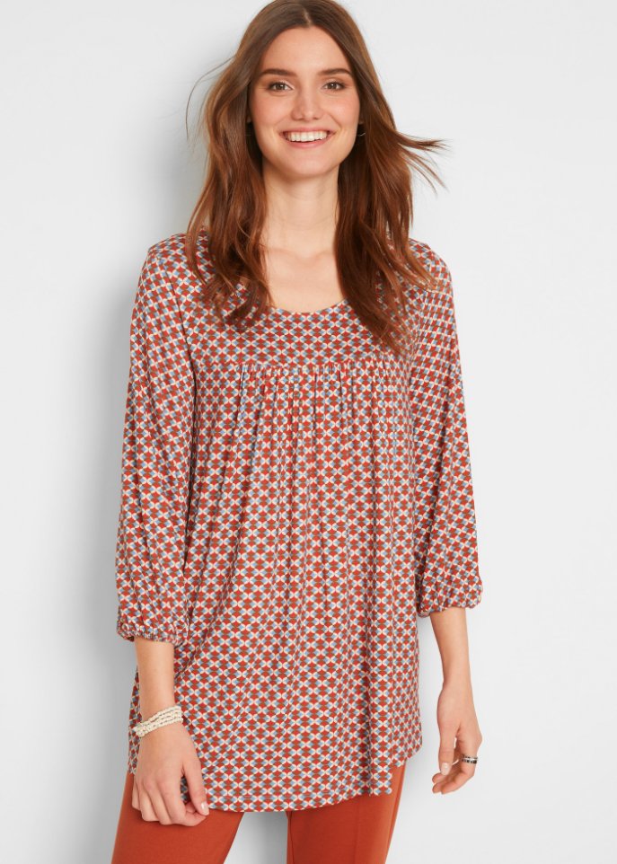 Shirt mit 3/4 Arm mit LENZING™ ECOVERO™, A-Form