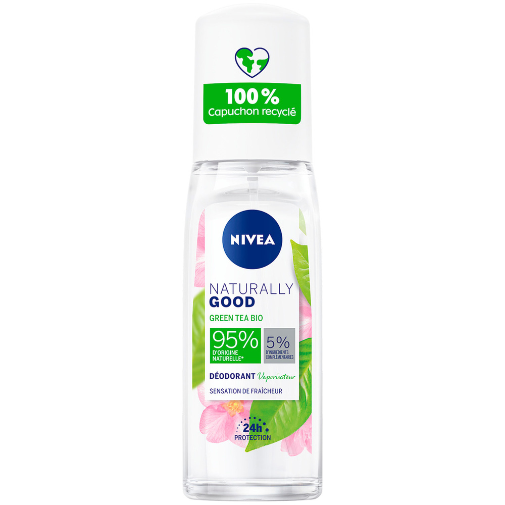 nivea NATURALLY GOOD - Vaporisateur Green TeaBIO Déodorant femme