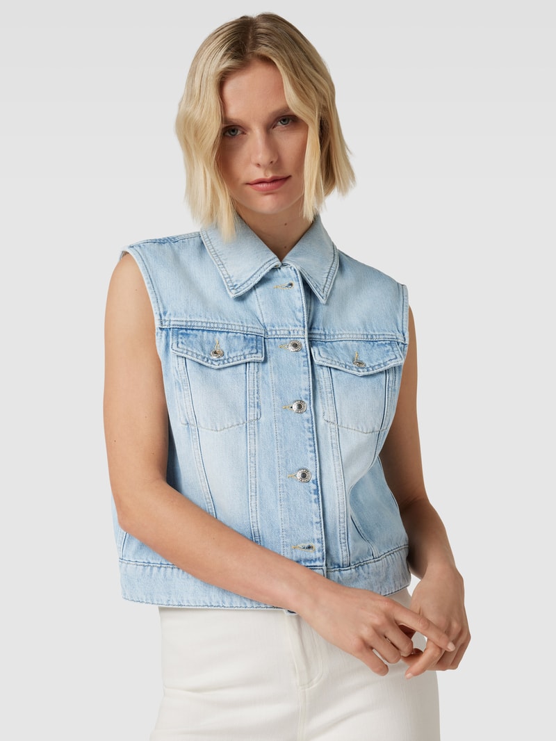 Weste in Denim-Optik Modell 'HANSALL' in bleu meliert