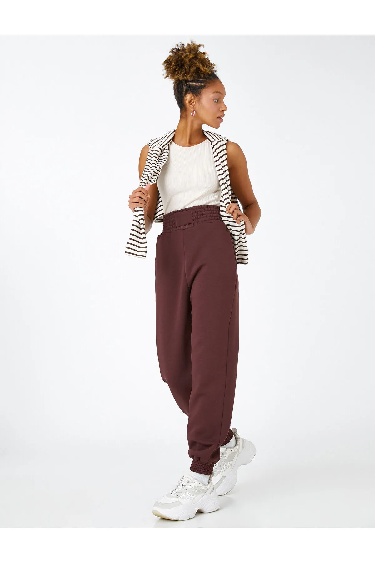 Koton  Jogger-Jogginghose mit hoher Taille und detaillierten Taschen
