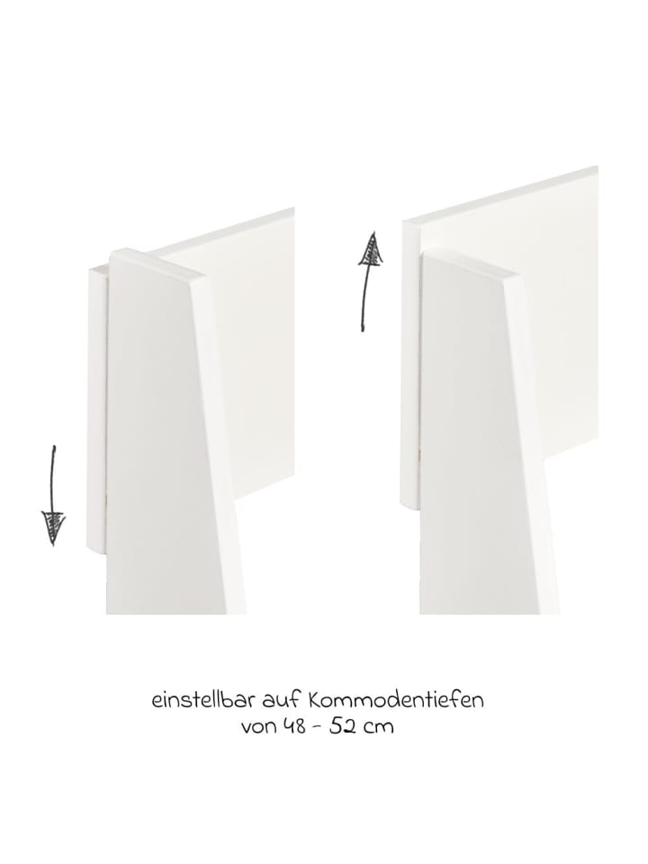 Jonka Wickelaufsatz für IKEA Kommoden Malm & Hemnes - Weiß in weiss günstig kaufen onesize
