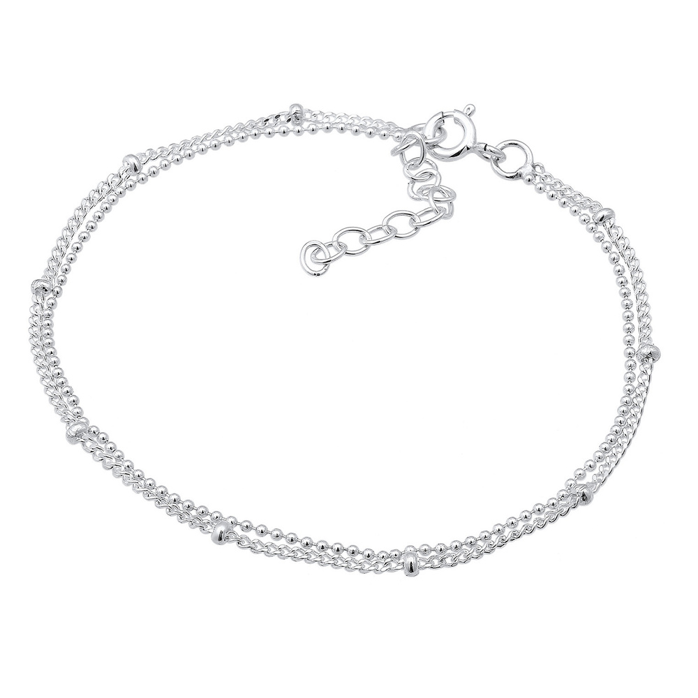 Elli Elli Bracelet Femmes Basic Layer Chaîne boules tendance géo en argent sterling 92 Bracelet