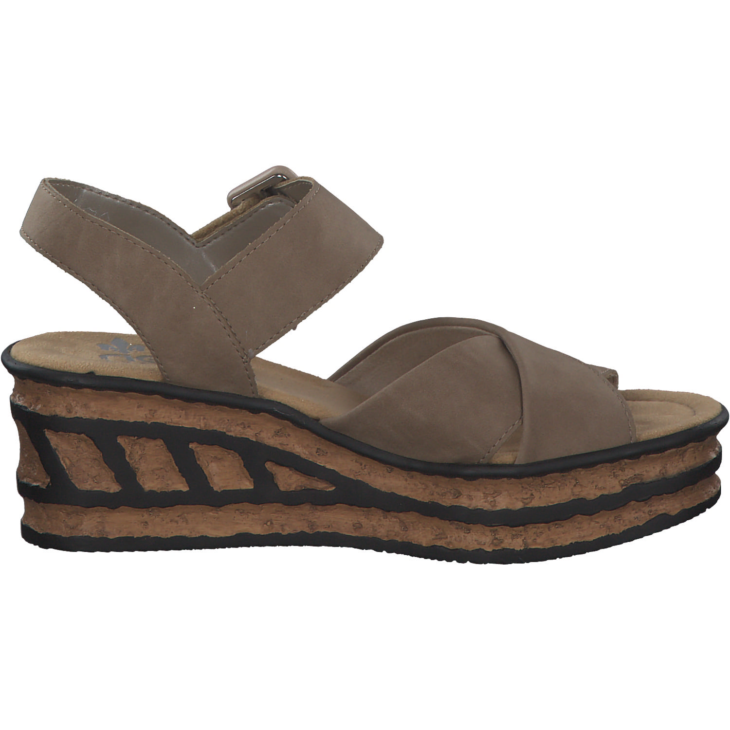 Rieker 68163, Plateau-Sandaletten, Damen, shell