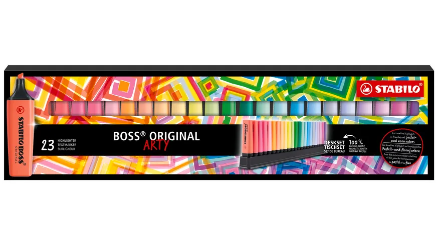 STABILO® BOSS® ORIGINAL  Textmarker Tischset 23 Stifte sortiert