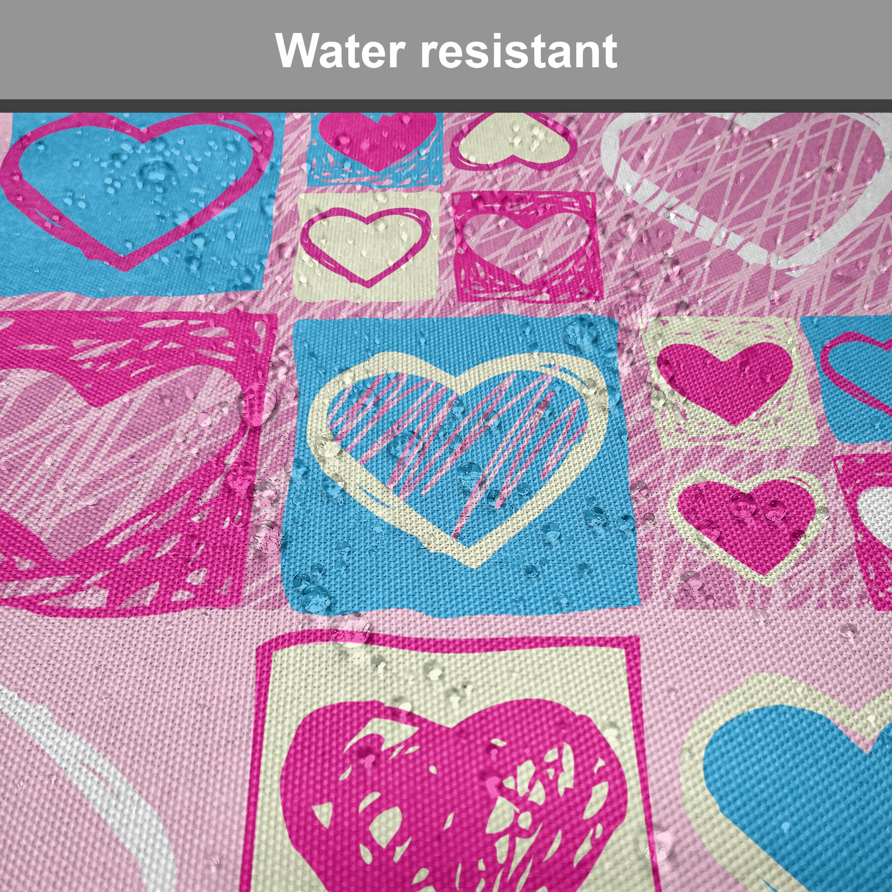 Abakuhaus Stuhlkissen Dekoratives wasserfestes Kissen mit Riemen für Küchensitze, Bunt Herzen in der quadratischen Form
