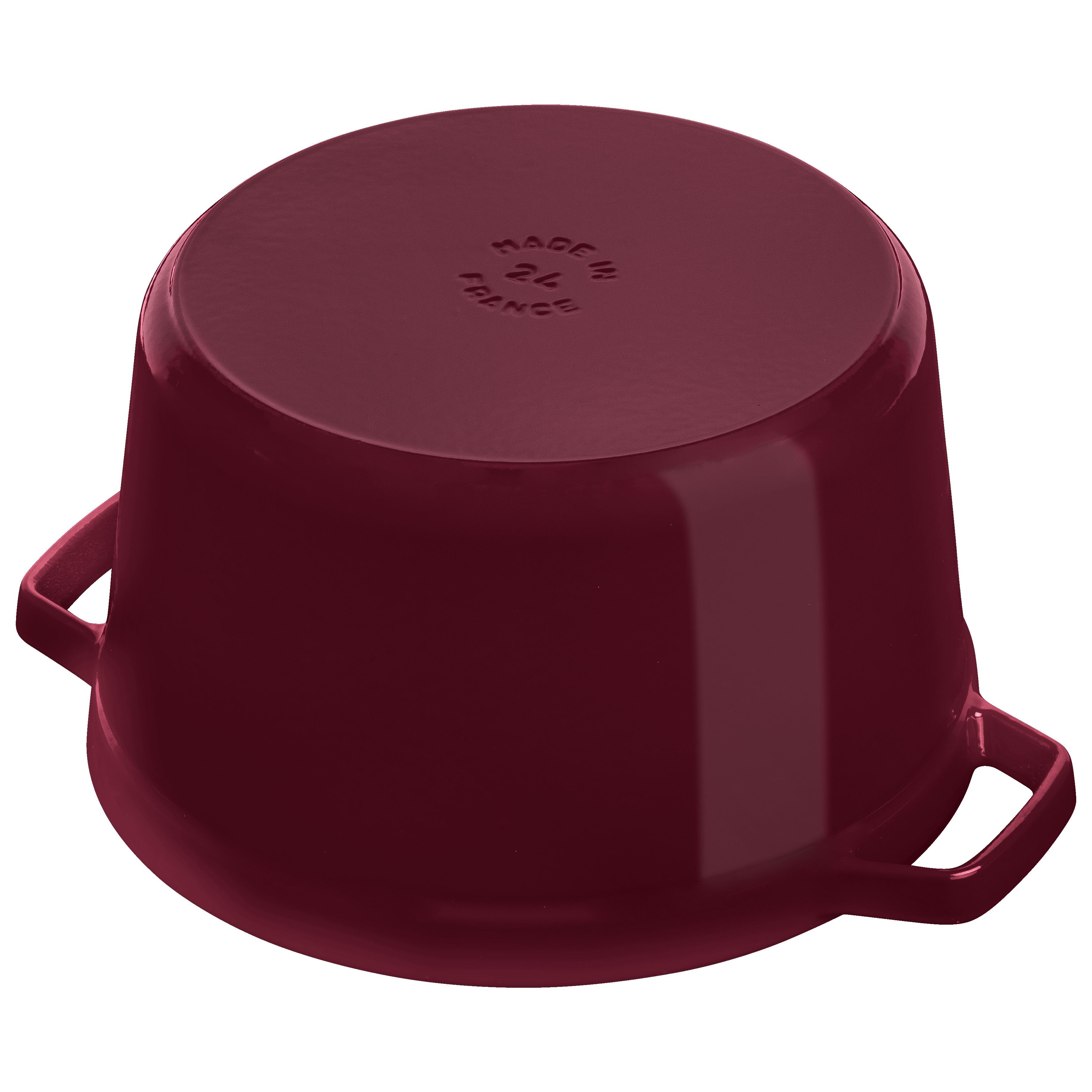 Cocotte tief 24 cm, rund, Bordeaux, Gusseisen