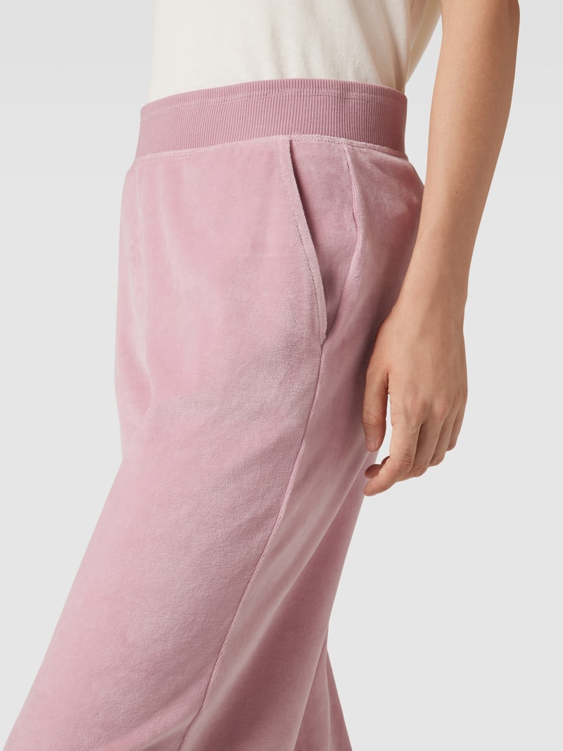 Flared Cut Hose mit elastischem Bund in rosa