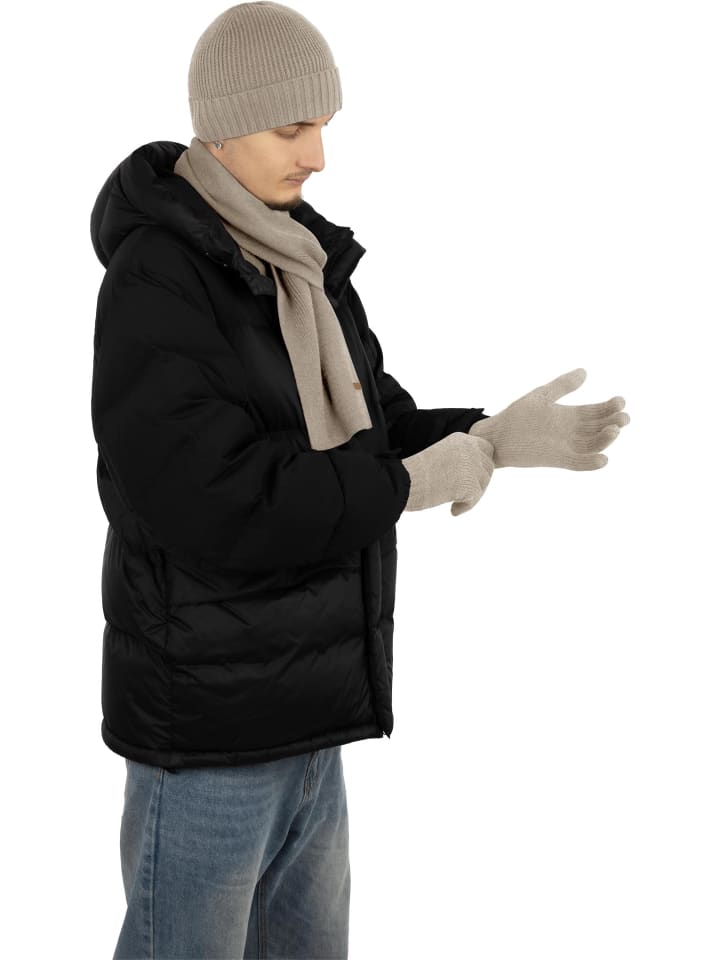 normani Merino Handschuhe Glattgestrickt in Beige günstig kaufen onesize