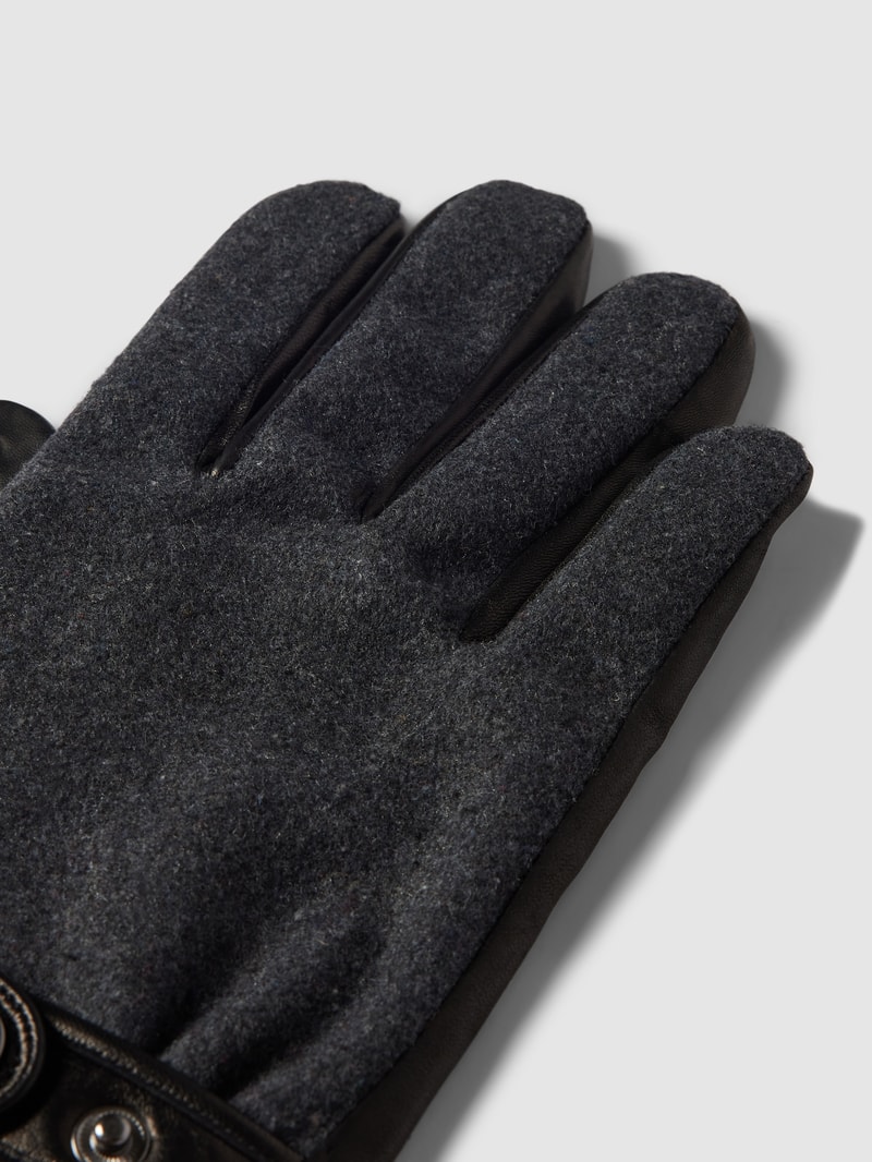 Handschuhe mit Riegel Modell 'SALZ&PFEFFER' in anthrazit