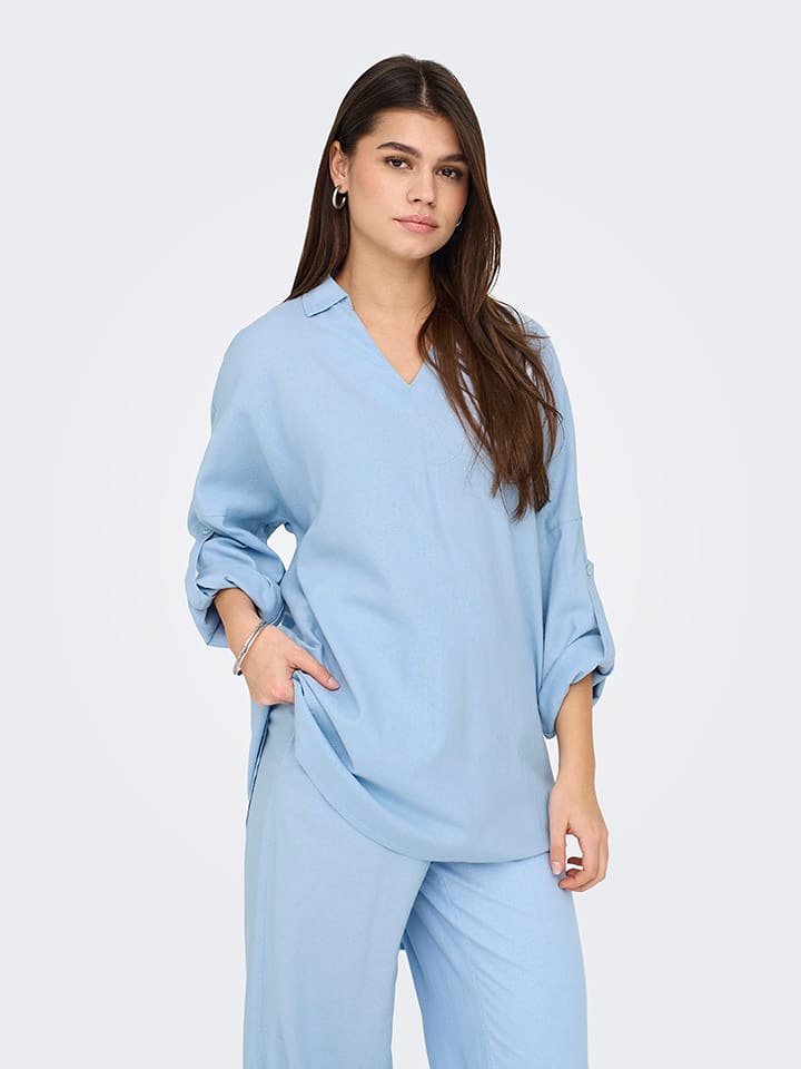 ONLY Bluse in Hellblau günstig kaufen