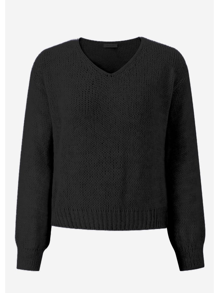 SASSYCLASSY Pullover mit V-Ausschnitt in schwarz günstig kaufen