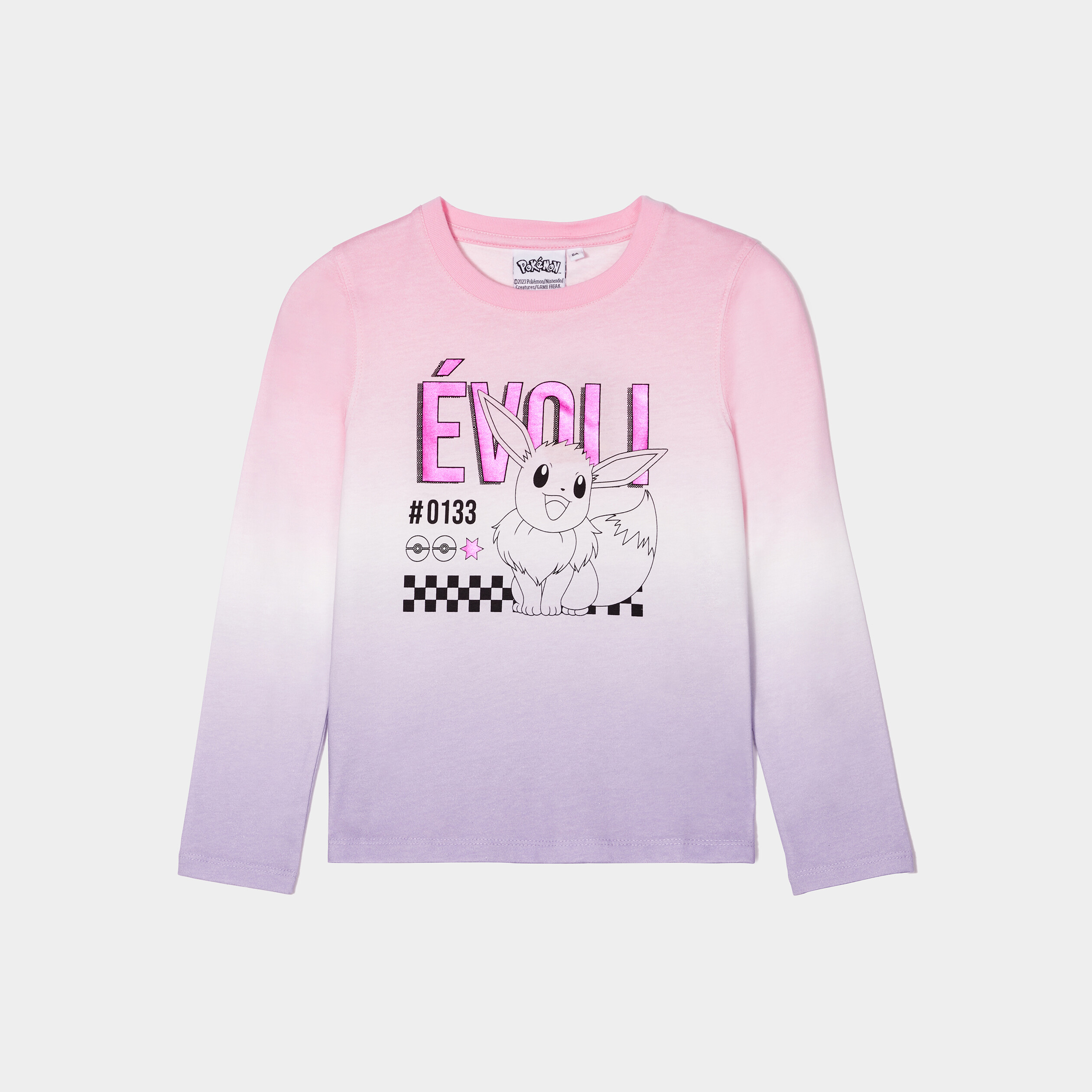 T-shirt manches longues Pokémon Évoli multicolore fille | La Halle