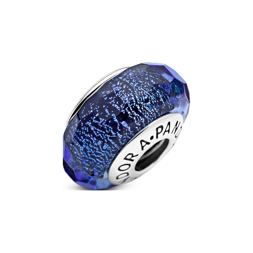 Pandora Charm Moments Facettiertes Blaues Murano-Glas
