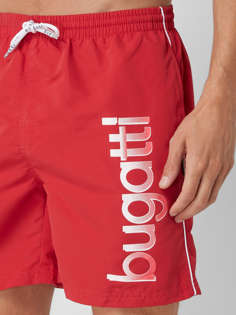 Badehose mit Logo in rot