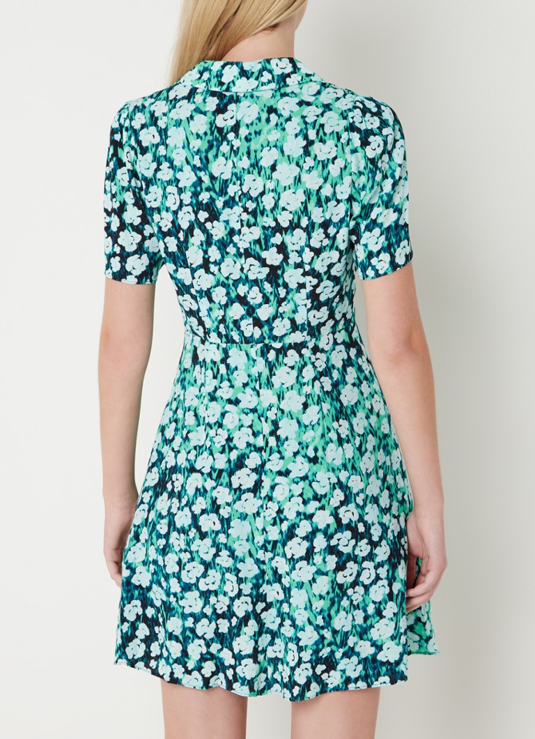 Abito corto a blusa Rowan di Whistles, con scollo a V e stampa