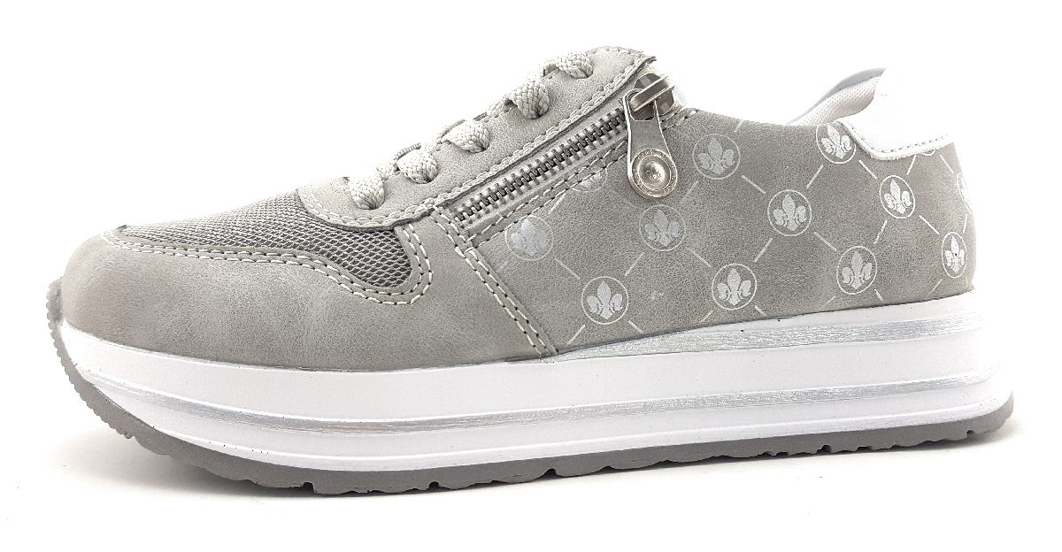 Rieker N3531-40 Grau cement/ grau/ weiß