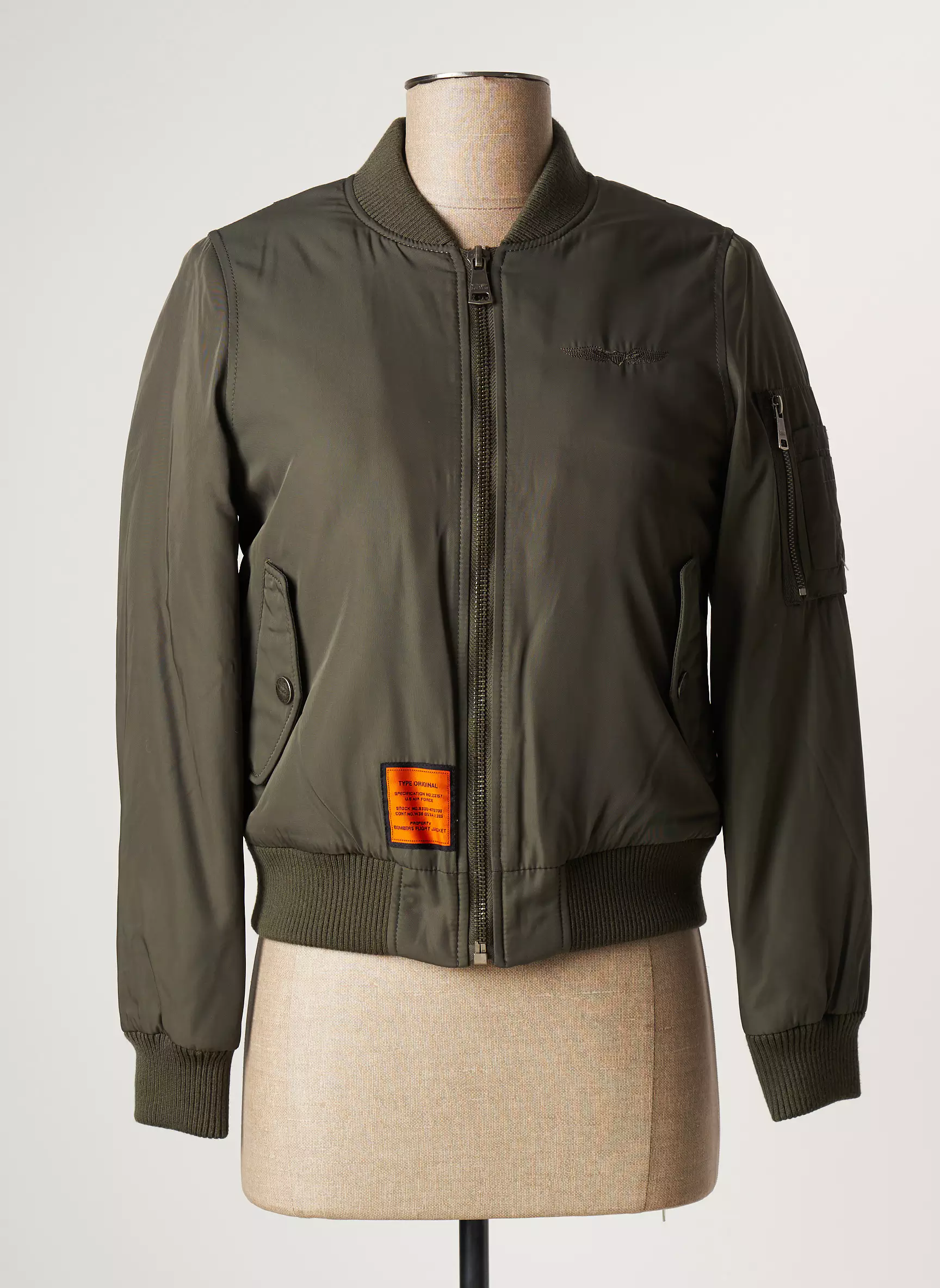 Bombers Blousons Femme couleur vert